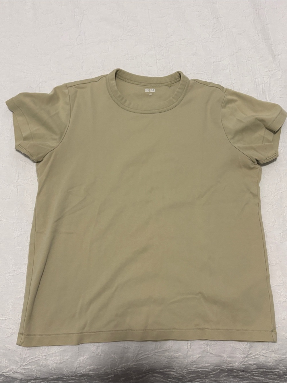 Uniqlo Plain Crewneck T-Shirt — Light Olive